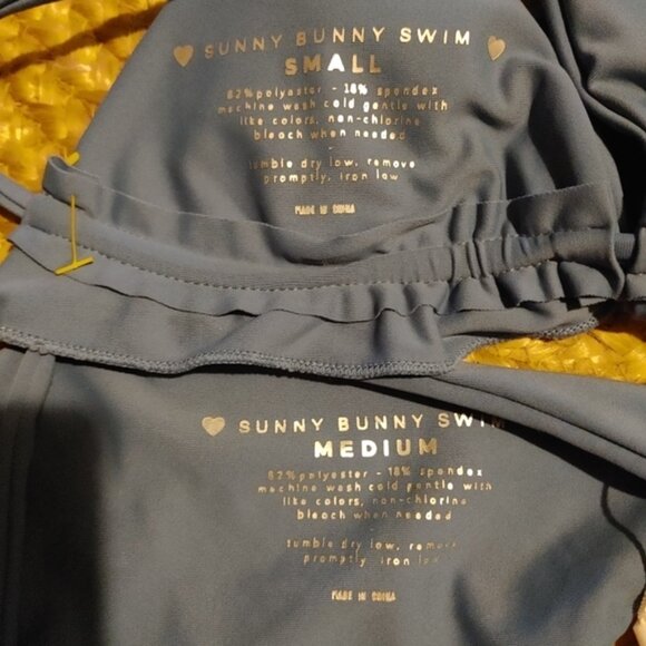 NWT Sunny Bunny Bikini Willow Ellie Stone Blue - Picture 4 of 5